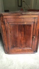 Antique Corner Cabinet, English, 3 Shelf Wall Cupboard, Georgian C1830