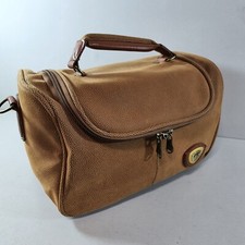 IT Tan Moleskin Vanity Case Weekend Bag Hold All Cosmetics Overnight Travel