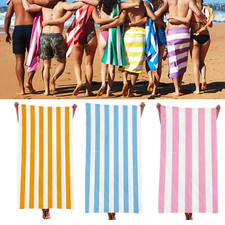 Beach Towel Extra Large Microfibre Lightweight Swimming Quick Dry Towel Striped 