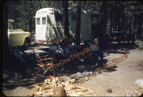 Camping scene camper van truck - camping,