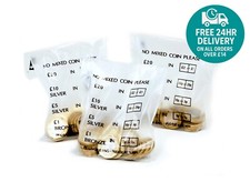 PLASTIC COIN BAGS - MONEY BANK BAGS NO MIXED COINS CHANGE  CASH RETAIL BAG