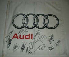 Le Mans 2012 Winners Audi Last Win R18 Autographed Flag