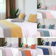 Bed Runner Scarf Protector Slipcover Cushion Cover For Hotel Wedding Bedroom New