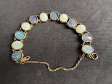 Rare 375 9k Gold Nature Opals&