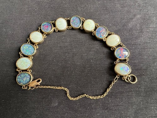 Rare 375 gold nature opals - rare, 9k