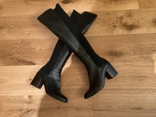 Stuart weitzman black nappa leather 50/50 over knee long boots size Uk 6.5 block