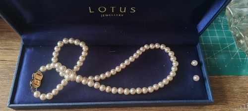 Vintage lotus pearl necklace - vintage,