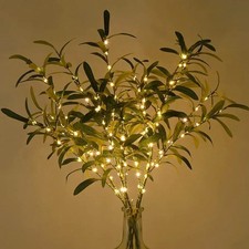 3Pcs LED Faux Olive Tree Branch Light for Home Wedding Table Centrepiece Decor