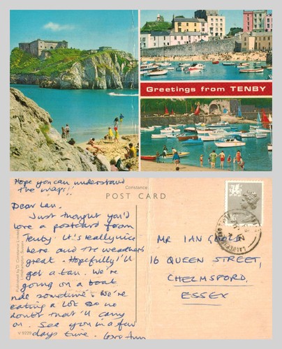 Vintage postcard greetings - vintage,