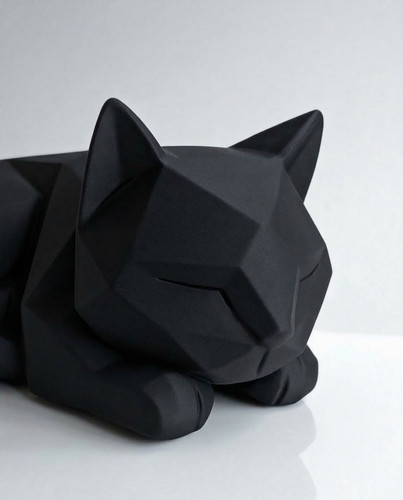 Sleeping cat 15cm geometric - sleeping,