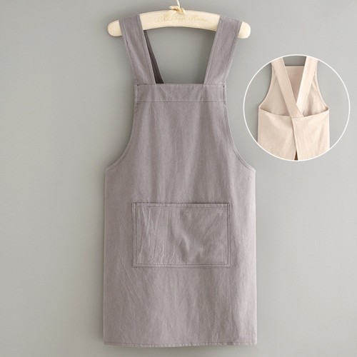 Cotton cross back apron - cotton,