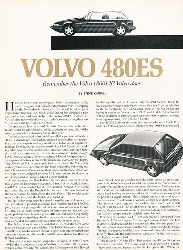 1986 volvo 480es - 1986,