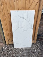 Carrera White Marble Effect Rectified Polished Porcelain Wall and Floor Tile