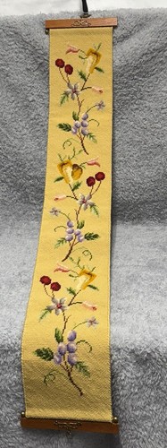 Vintage needlepoint wood - vintage, &
