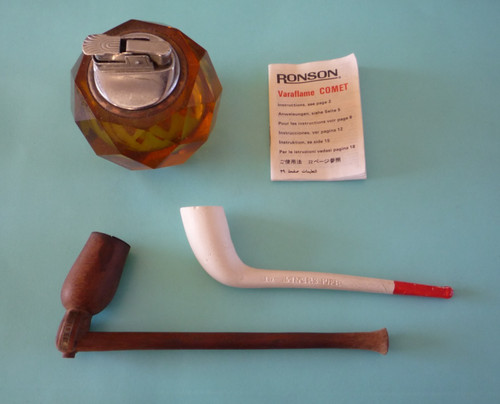 Vintage wooden clay - wooden, pipes