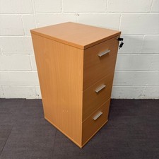 3 Drawer Filing Cabinet - Beech - Liquidated Stock