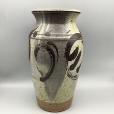 26cm Lyndon Thomas Vase Studio Pottery vintage, large heavy Vase