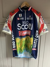 Biemme Riso Scotti Vinavil men's vintage cycle jersey | Blue/White/Red | XL |