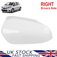 Right Drivers Side Door Wing Mirror Cover Cap For Toyota Yaris 2012-2020 White