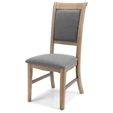 Solid Oak Wooden Dining Chair Upholstered - 2 Chairs Pack - Summer Clearance