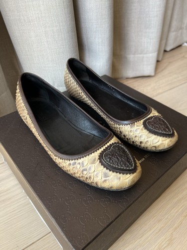 Gucci python skin beige - , flats