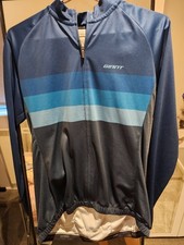 Giant Long Sleeve Cycling Jersey Blue Size L - TransTextura, Rear Pockets