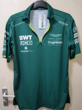 Aston Martin Formula 1 Replica Shirt XL Green On Tag Size 3XL Chest 46cm 