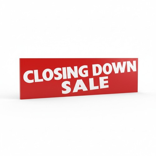 Closing down sale window - closing,