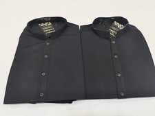 Mens Wedding Party Eid Shalwar Kameez Kurta Trouser Black soft wash&wear Fabric