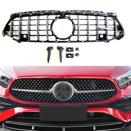 Silver front bumper grille - front,