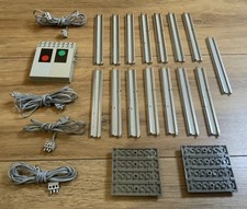 Lego Train 12v Track Straight Rail Old Grey Classic Train cables Parts vintage