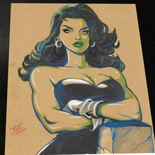 She hulk art - she,