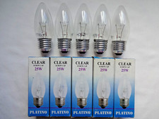 5x 25w E27 ES Edison Screw Old Fashioned Incandescent Candle Lamps Proper Bulbs