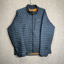 Eddie Bauer First Ascent Jacket Mens Tall XL Blue Stormdown 800 Quilted Coat 