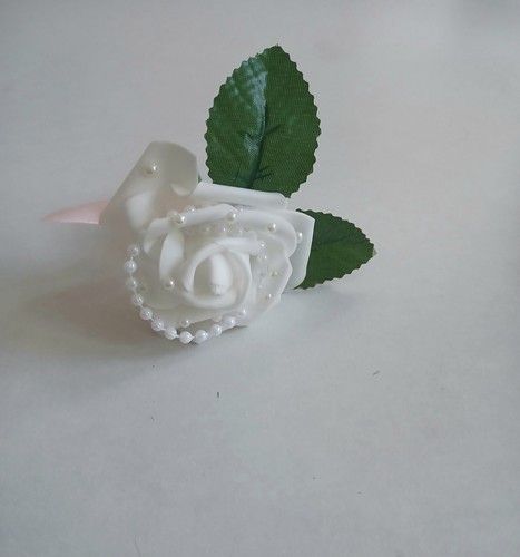 White buttonholes with - white,