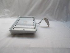 Vintage eye level? camping? cooker stove white enamel broil grill pan