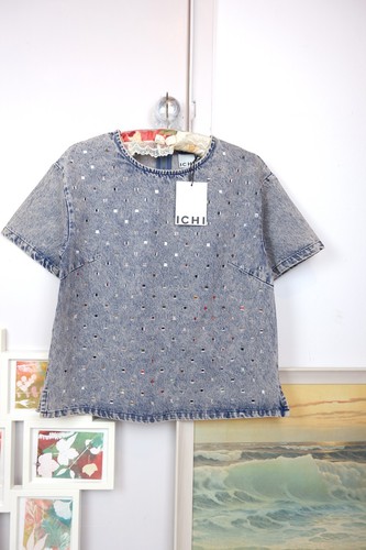 Glittering shiny mirror - , jeans