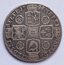 1745 George II Shilling Coin
