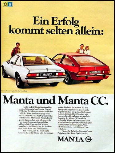 Opel manta and cc - opel, b