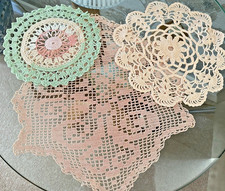 THREE VINTAGE  PINK/GREEN