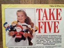 Knitting Pattern - Jean Greenhowe  Santa, Brownie, Guide, Fireman & Sailor dolls