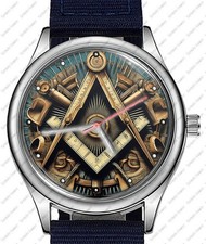 Masonic Freemason Square And Compass 6 Trendy 38mm Face Wrist Watch