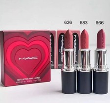 MAC Love Lipstick 3 piece set 666, 683, 626 1.8g*3 The best gift lady
