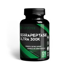 Serrapeptase 300,000 SPU Capsules Best High Potency for Inflammation & Relief