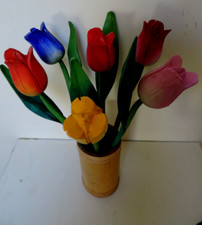 HAND CARVED 6 MULTI COLOUR