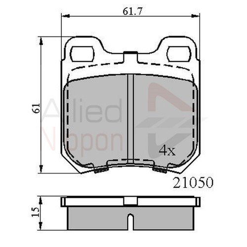 Brake pads set for - brake, 9-5