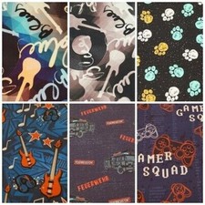 Fabric French Terry Print 50X150Cm Guitar Paws Fire Brigade Game Hobby
