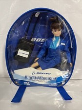 Official Boeing Store Flight Attendant Doll Airline Uniform With Luggage