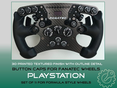 Outlined fanatec button - button, caps
