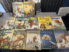 Rupert Bear Vintage Book Bundle-12 Books Daily Express Annuals&Colour Story Book
